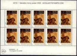 Nederland 2019 -2 Leger Des Heils  Salvation Army   WWI Poster         Vel-sheetlet        Postfris/mnh/sans Charniere - Unused Stamps