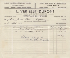 POPERINGHE:1950: Factuur Van/Facture De ##L.VER ELST – DUPONT, Bertenplaats, 20, POPERINGE ## Aan/à ## Jules SOENEN, ... - 1900 – 1949