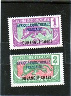 B .- 1915 Oubangui-Chari - Leopardo  (linguellato) - Ungebraucht