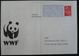 France PAP Réponse  Lamouche  0500780 WWF Panda Plié - Listos Para Enviar: Respuesta /Luquet