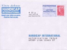 France PAP Réponse  Beaujard  08P298 HANDICAP INTERNATIONAL - Prêts-à-poster: Réponse /Luquet