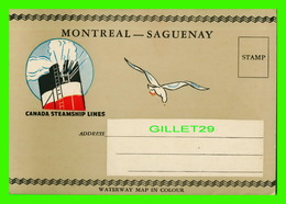 SAGUENAY - MONTRÉAL - LIVRET THE SAGUENAY TRIP BY CANADA STEAMSHIP LINES LTD - MAP + 20 PICTURES - - Saguenay