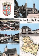 Aillant-sur-Tholon - Eglise - Chapelle Ste-Anne - Blason Robert Louis - Contour Départemental - Aillant Sur Tholon