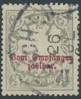 1888, 3 Pf. Gelbgrau Kleine Zähnungslöcher, Pracht, Mi. 140.- -> Automatically Generated Translation: 1888, 3 Pf. Yellow - Autres & Non Classés