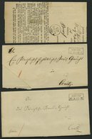 PREUSSEN BRUSS, 5 Belege Von 1864-73, Dabei Krone-Posthornstempel, Meist Pracht - Andere & Zonder Classificatie