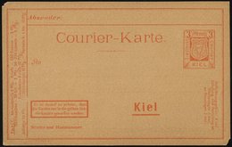 KIEL A P 20 BRIEF, COURIER: 1899, 3 Pf. Orange Einschreib-Briefe 10 Pf., Ungebraucht, Karte Feinst - Private & Lokale Post
