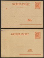 KIEL A P 27,28IB BRIEF, COURIER: 1899, 3 Pf. Orange, Mit Druckvermerk Und 3 Pf. Orange, Ohne Druckvermerk, Zierstrich Ty - Postes Privées & Locales