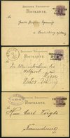 BAHNPOST DR P 12 BRIEF, Geestemünde-Hannover, L3, 1883-1885, Auf Vier 5 Pf. Ganzsachenkarten, Fast Nur Pracht - Máquinas Franqueo (EMA)