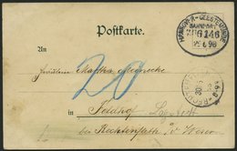 BAHNPOST Hannover-Geestemünde (Zug 146) Auf Ansichtskarte (Moderne Galerie) Von 1898 Nach Feldhof Mit Nachporto, Pracht - Maschinenstempel (EMA)
