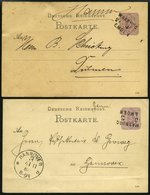 BAHNPOST Warburg-Emden, L3, Je Auf 5 Pf. Ganzsachenkarte Von 1882, 2 Karten Feinst - Máquinas Franqueo (EMA)