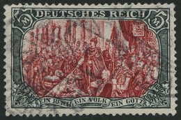 Dt. Reich 81Bb O, 1902, 5 M. Grünschwarz/dunkelkarmin, Gezähnt B, Ohne Wz., Leichte Zahnmängel Sonst Farbfrisches Pracht - Otros & Sin Clasificación