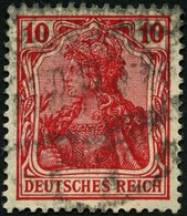 Dt. Reich 86IIf O, 1919, 10 Pf. Dunkelrosarot Kriegsdruck, Pracht, Gepr. Jäschke, Mi. 200.- - Autres & Non Classés