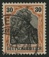 Dt. Reich 89IIy O, 1915, 30 Pf. Dunkelrotorange/schwarz Auf Orangeweiß, Pracht, Gepr. Jäschke-L., Mi. 120.- - Andere & Zonder Classificatie