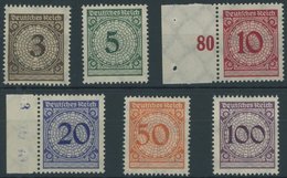 Dt. Reich 338-43 **, 1923, Ziffer, Postfrischer Prachtsatz, Mi. 110.- - Sonstige & Ohne Zuordnung