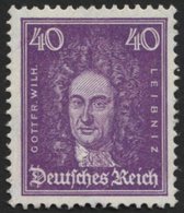 Dt. Reich 395 **, 1926, 40 Pf. Leibniz, üblich Gezähnt Pracht, Gepr. Schlegel, Mi. 160.- - Andere & Zonder Classificatie