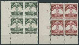 Dt. Reich 586/7 VB **, 1935, Nürnberger Parteitag In Unteren Linken Eckrandviererblocks, Postfrisch, Pracht - Sonstige & Ohne Zuordnung