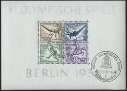 Dt. Reich Bl. 5 O, 1936, Block Olympische Spiele, Ersttags-Sonderstempel, Pracht, Mi. (90.-) - Sonstige & Ohne Zuordnung