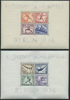 Dt. Reich Bl. 5/6 *, 1936, Blockpaar Olympische Spiele, Falzreste Im Rand, Pracht, Mi. 100.- - Andere & Zonder Classificatie