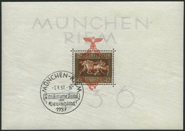 Dt. Reich Bl. 10 O, 1937, Block München-Riem, Ersttags-Sonderstempel, Pracht, Mi. (130.-) - Altri & Non Classificati