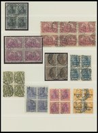 LOTS VB O , 1919-23, 64 Verschiedene Gestempelte Viererblocks (oder Größere Einheiten), Fast Nur Prachterhaltung, Alles  - Altri & Non Classificati