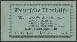 ZUSAMMENDRUCKE MH 28.2 **, 1929, Markenheftchen Nothilfe, Nicht Durchgezähnt, Pracht, Mi. 1100.- - Se-Tenant