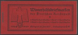 ZUSAMMENDRUCKE MH 43.3.4 **, 1936, Markenheftchen W.H.W., Klammer 19 Mm, Unbedruckt + Passerkreuz/-strich Unten, Pracht, - Zusammendrucke