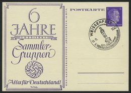 GANZSACHEN PP 156C3 BRIEF, Privatpost: 1941, 6 Hitler 6 Jahre Sammlergruppen Alles Für Deutschland!, Leer Gestempelt, Mi - Otros & Sin Clasificación