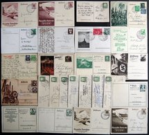 GANZSACHEN 1933-44, Partie Von 60 Verschiedenen Gebrauchten Karten, Feinst/Pracht, Besichtigen! - Sonstige & Ohne Zuordnung