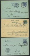 GANZSACHEN 1899-1919, 9 Verschiedene Ganzsachen Mit Abstempelungen Aus KIEL, Meist Pracht - Autres & Non Classés