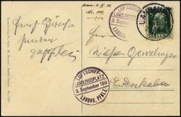 ZEPPELINPOST 2II BRIEF, 1911, Luftschiff Schwaben, Fahrt Von Der Landau-Landungsfahrt Mit Privatem Landungsplatz-Stempel - Zeppelin