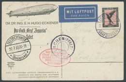 1930, Pfalzfahrt, Bordpost, Postabgabe Laachen Und Rückfahrt Laachen-Friedrichshafen, Prachtkarte, Sieger Unbekannt! ->  - Zeppelins
