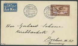 1931, Ägyptenfahrt, ägyptische Post, Postsonderstempel Port Said, Sondermarke Zu 100 Mm. Auf Brief Der Rückfahrt, Pracht - Zeppelins