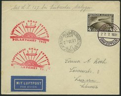 ZEPPELINPOST 119C BRIEF, 1931, Polarfahrt, Bordpost Bis Malygin, Frankiert Mit 4 RM, Prachtbrief In Die Schweiz - Zeppeline