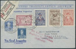 1932, 2. Südamerikafahrt, Argent. Post, Einschreibbrief, Pracht -> Automatically Generated Translation: 1932, "2. South  - Zeppeline