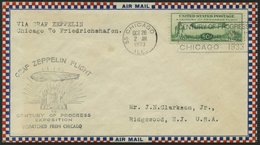 ZEPPELINPOST 244C BRIEF, 1933, Chicagofahrt, US-Post, Chicago-Fr`hafen, Prachtbrief - Zeppelin