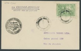 1934, Weihnachtsfahrt, Brasil-Post, Etappe Recife - Rio De Janeiro, Prachtbrief, Gepr. Simon -> Automatically Generated  - Zeppeline