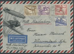 1936, 2. Nordamerikafahrt, Frankiert U.a. Mit Mi.Nr. 616, Brief Stärkere Bedarfsmängel -> Automatically Generated Transl - Zeppelin