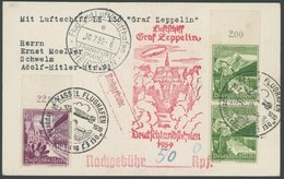 1939, Fahrt Nach Kassel, Karte Erst In Kassel Frankiert Und Dort Auch Mit Nachgebühr Belegt, Pracht -> Automatically Gen - Zeppelin