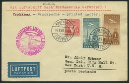 ZULEITUNGSPOST 439 BRIEF, Dänemark: 1936, 9. Nordamerikafahrt, Drucksache, Prachtbrief - Luft- Und Zeppelinpost