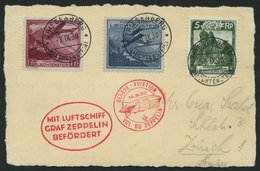 ZULEITUNGSPOST 86 BRIEF, Liechtenstein: 1930, Landungsfahrt Nach Genf, Prachtkarte - Poste Aérienne & Zeppelin