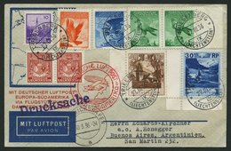 ZULEITUNGSPOST 403 BRIEF, Liechtenstein: 1936, 1. Südamerikafahrt, Drucksache, Prachtbrief - Luft- Und Zeppelinpost