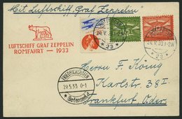 ZULEITUNGSPOST 207Aaa BRIEF, Niederlande: 1933, Italienfahrt, Auflieferung Friedrichshafen, Ohne Ankunftsstempel, Pracht - Posta Aerea & Zeppelin