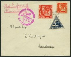 ZULEITUNGSPOST 427 BRIEF, Niederlande: 1936, Olympiafahrt, Prachtbrief - Poste Aérienne & Zeppelin