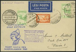 ZULEITUNGSPOST 98 BRIEF, Ungarn: 1930, Hollandfahrt, Prachtkarte - Luft- Und Zeppelinpost