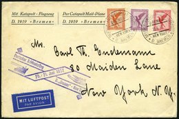 KATAPULTPOST 87b BRIEF, 20.6.1932, &quot,Bremen&quot, - New York, Seepostaufgabe, Brief Feinst - Briefe U. Dokumente