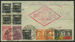 DO-X LUFTPOST 44.BR BRIEF, 01.08.1931, Aufgabe Sao Paulo, Roter Rautenstempel, Prachtbrief - Lettres & Documents