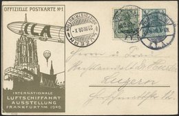 PIONIERFLUGPOST 1909-1914 1/02 BRIEF, 28.8.1909, Internationale Luftschiff-Ausstellung, Frankfurt/M., 5 Pf. Ganzsachenka - Aerei