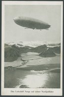 1923/4, Das Luftschiff Norge Auf Seiner Nordpolfahrt, Reklame-Ansichtskarte Einheitsöl Voltol, Ungebraucht, Pracht -> Au - Zeppeline
