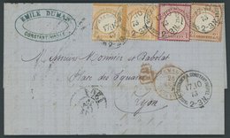 DP TÜRKEI V 18,19,21a BRIEF, 17.10.1873, 1/2 Gr. (2x Kleine Marke) Mit 1 Gr. Und 21/2 Gr. Großer Brustschild Auf Brief ü - Turkse Rijk (kantoren)