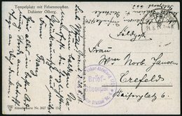 DP TÜRKEI 1918, Feldpoststation NAZARETH Auf Feldpost-Ansichtskarte, Briefstempel Funkerabteilung 1724, Pracht - Deutsche Post In Der Türkei